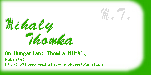 mihaly thomka business card