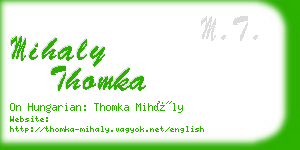 mihaly thomka business card